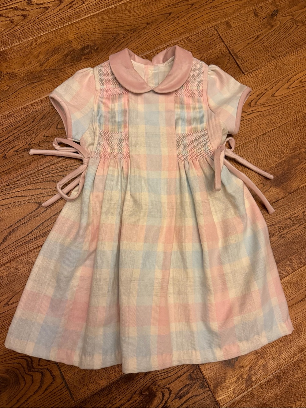 Dondolo Emmie pink blue plaid dress size 3 new with tags smoke pet free home